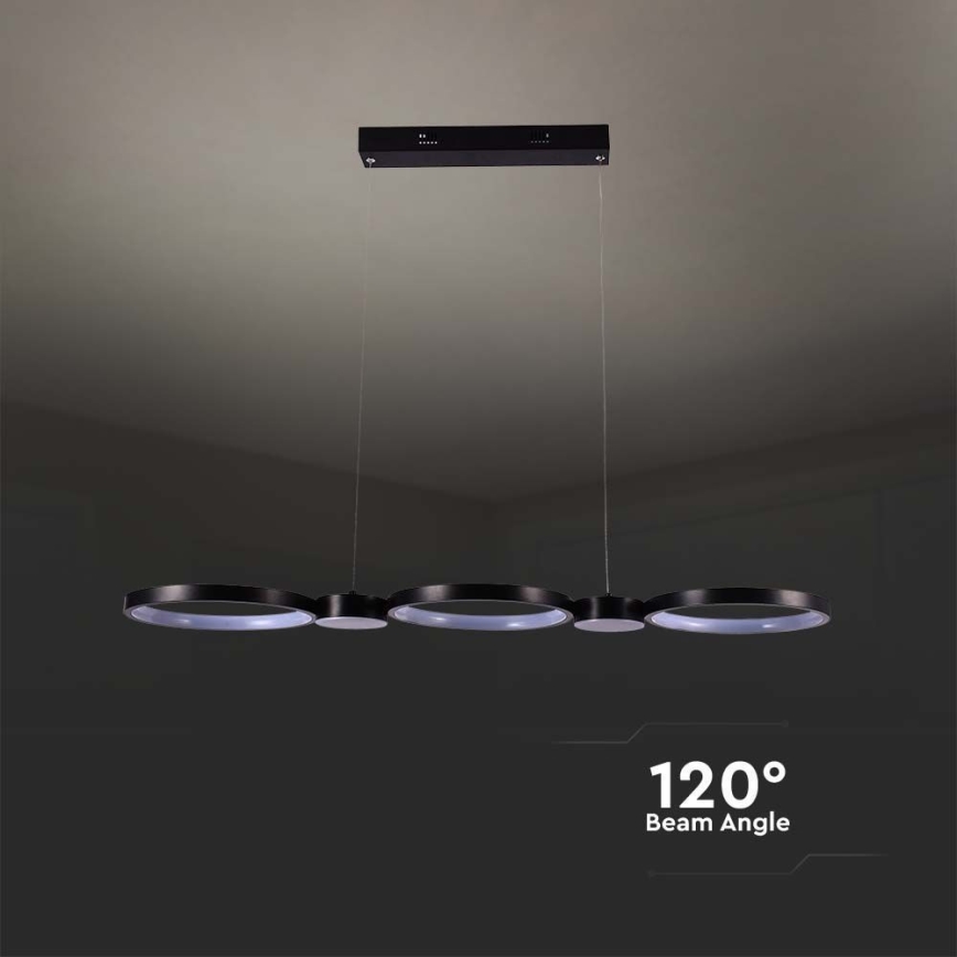 Lámpara LED colgante LED/38W/230V 4000K negro