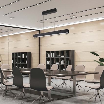 Lámpara LED colgante LED/40W/230V 3000/4000/6400K negro