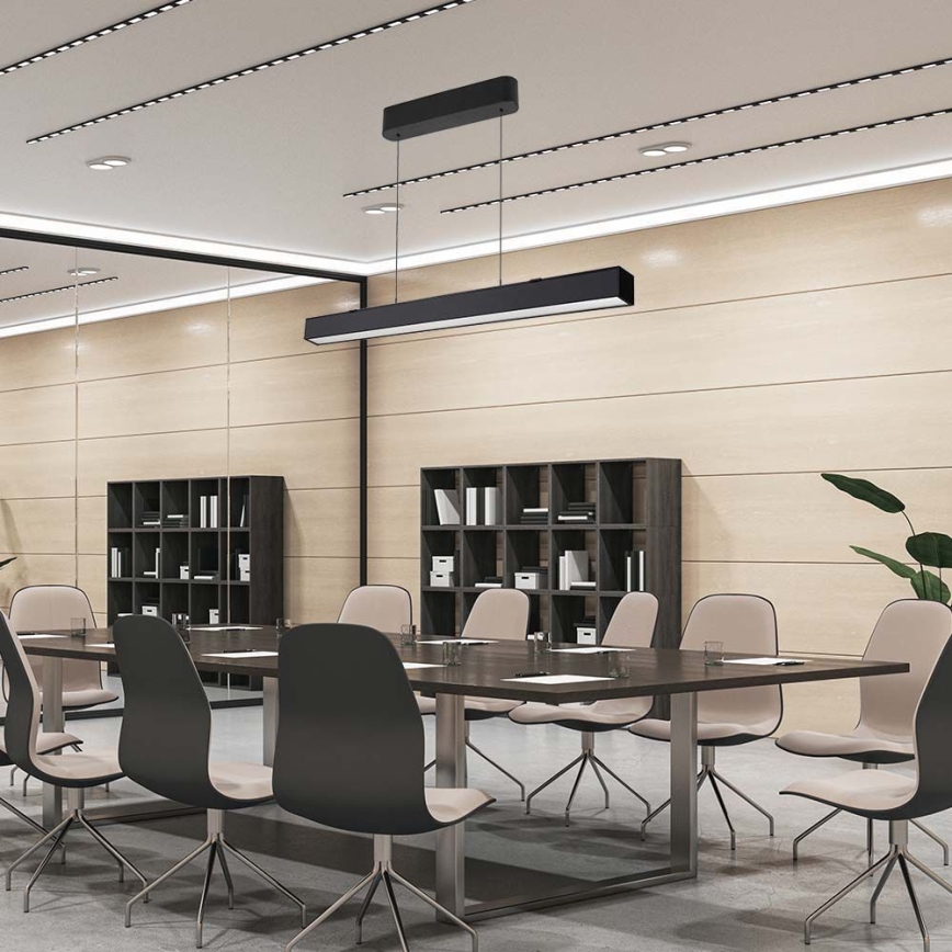 Lámpara LED colgante LED/40W/230V 3000/4000/6400K negro