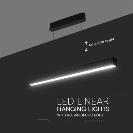 Lámpara LED colgante LED/40W/230V 3000/4000/6400K negro