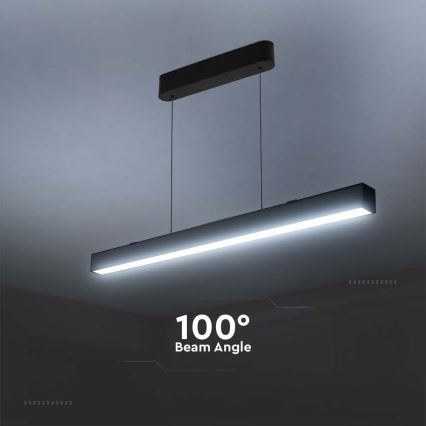 Lámpara LED colgante LED/40W/230V 3000/4000/6400K negro