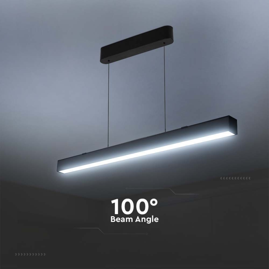 Lámpara LED colgante LED/40W/230V 3000/4000/6400K negro