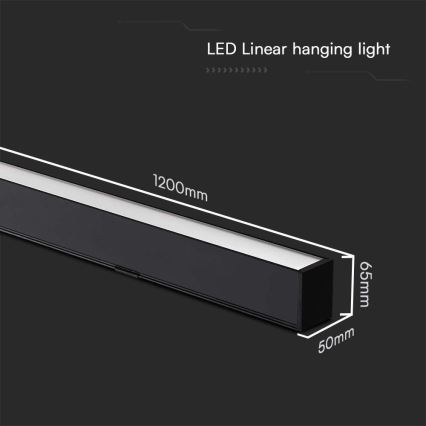 Lámpara LED colgante LED/40W/230V 3000/4000/6400K negro
