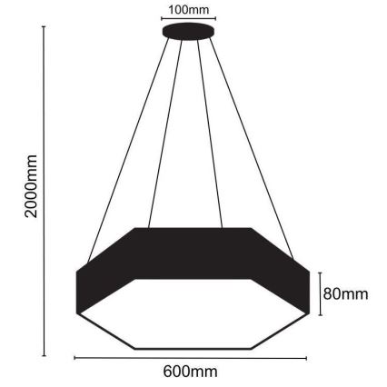 Lámpara LED colgante LED/40W/230V 4000K diá. 60 cm
