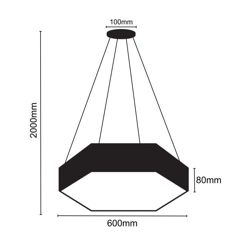 Lámpara LED colgante LED/40W/230V 4000K diá. 60 cm