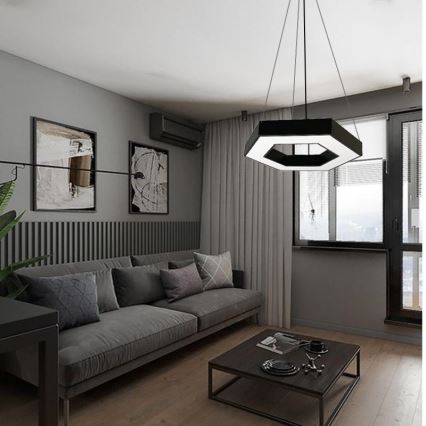 Lámpara LED colgante LED/40W/230V 4000K diá. 80 cm