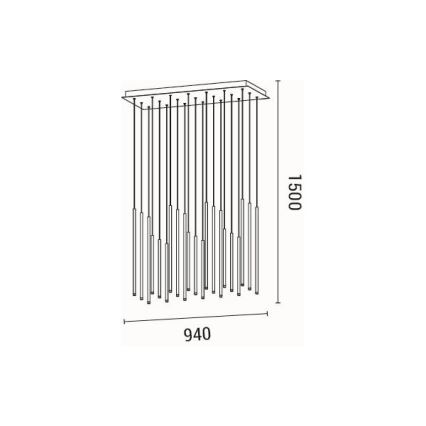 Lámpara LED colgante LED/47W/230V 3000K