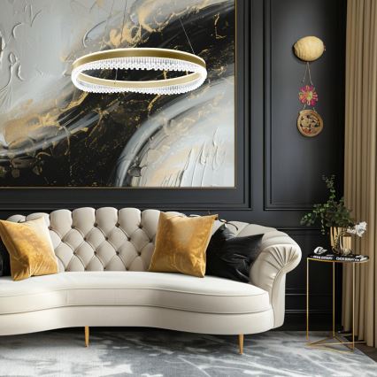 Lámpara LED colgante LED/52W/230V diá. 60 cm dorado