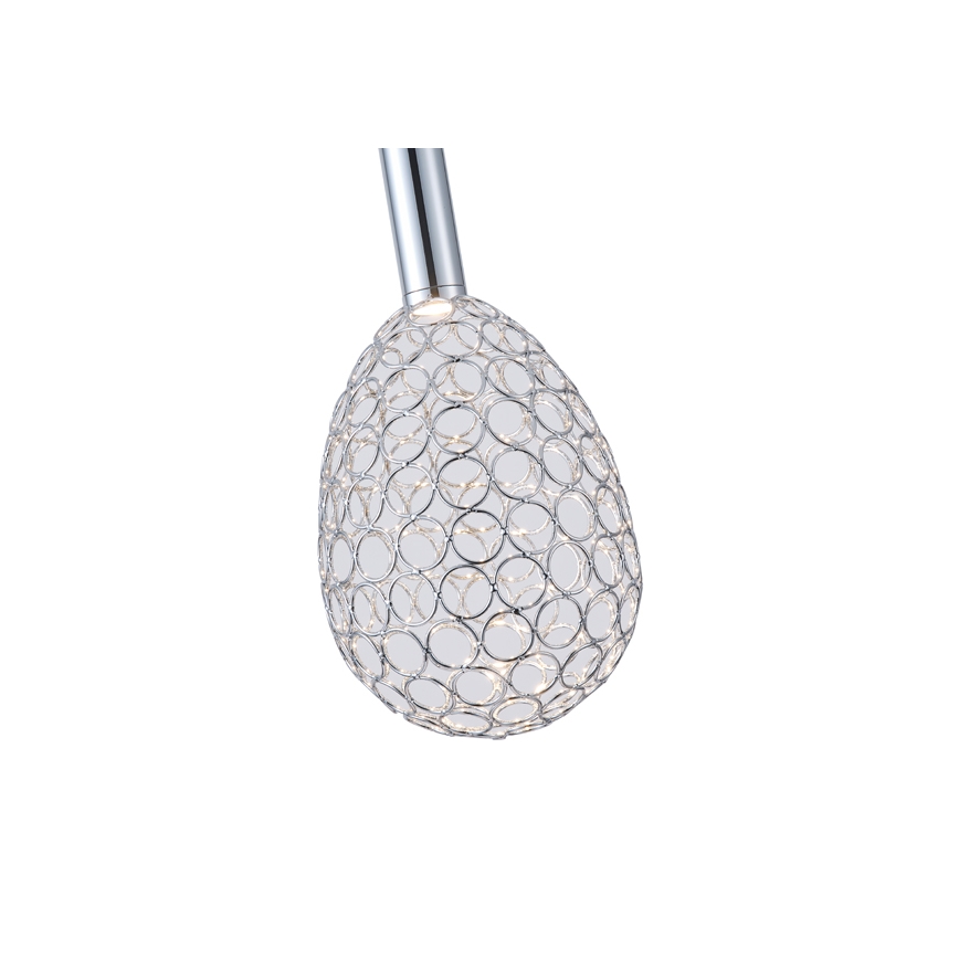 Lámpara LED colgante LED/6,3W/230V 3000K cromo brillante diá. 14 cm