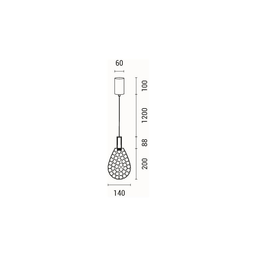 Lámpara LED colgante LED/6,3W/230V 3000K cromo brillante diá. 14 cm