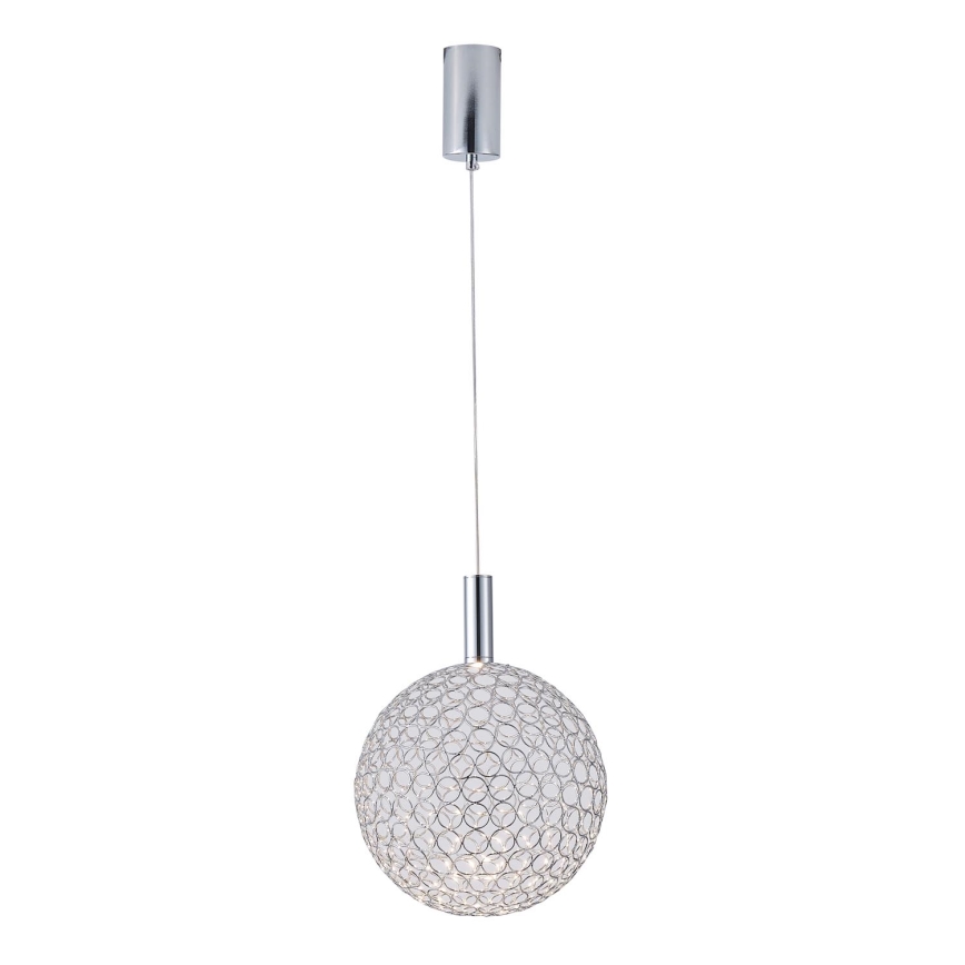 Lámpara LED colgante LED/6,3W/230V 3000K cromo brillante diá. 25 cm