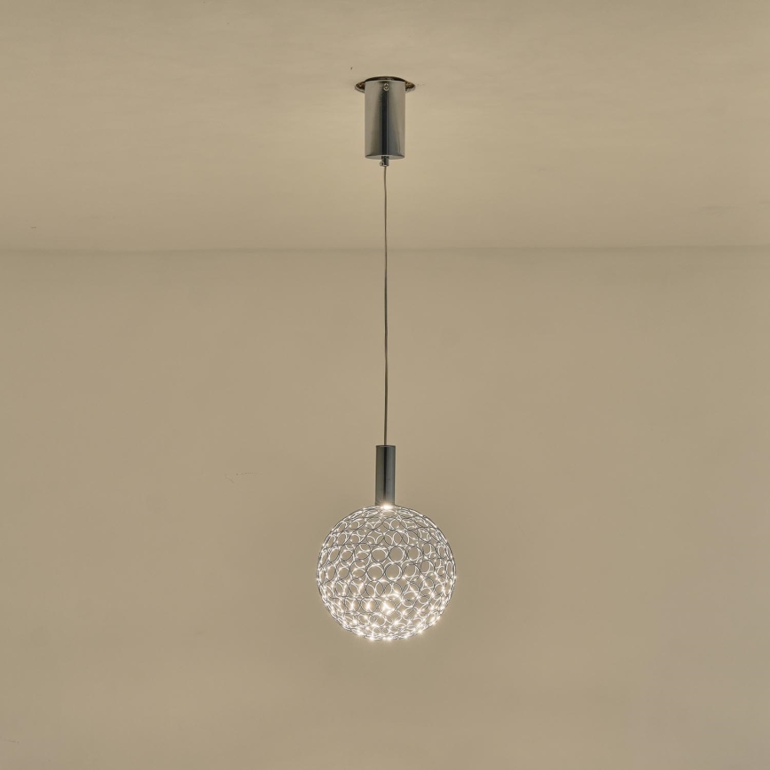 Lámpara LED colgante LED/6,3W/230V 3000K cromo brillante diá. 25 cm