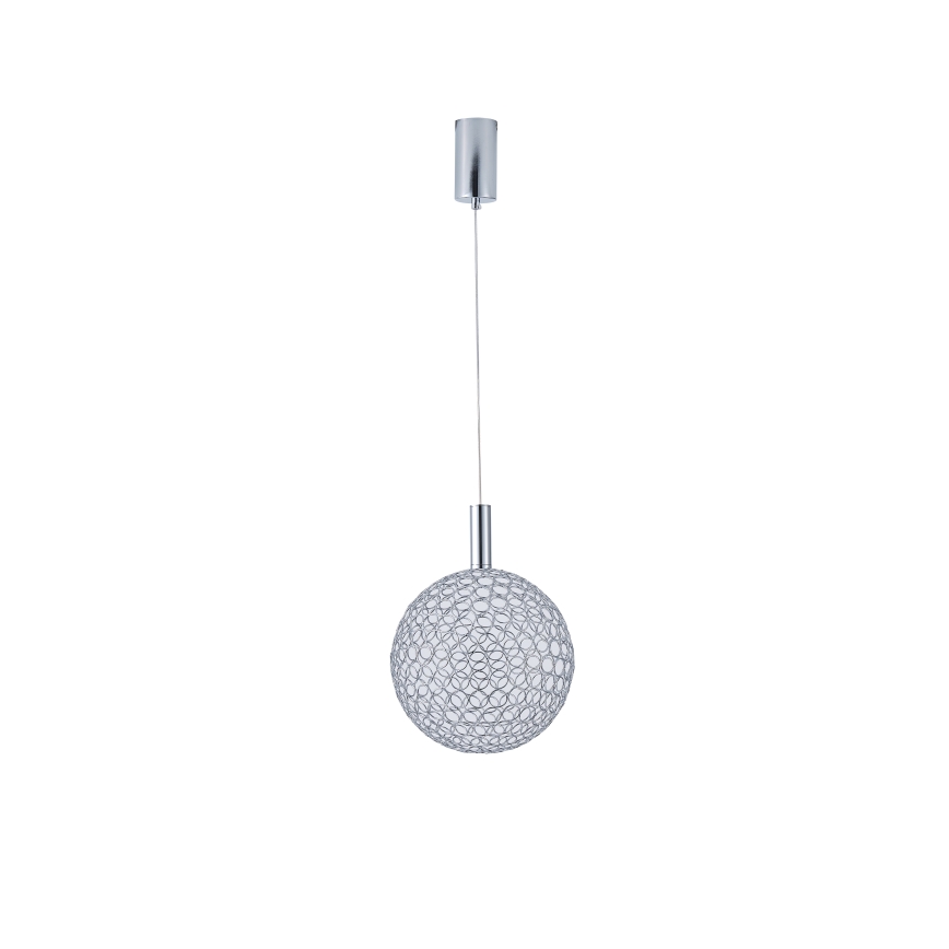 Lámpara LED colgante LED/6,3W/230V 3000K cromo brillante diá. 25 cm