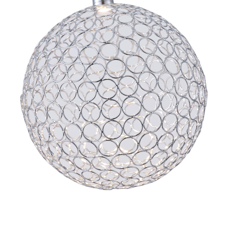 Lámpara LED colgante LED/6,3W/230V 3000K cromo brillante diá. 25 cm