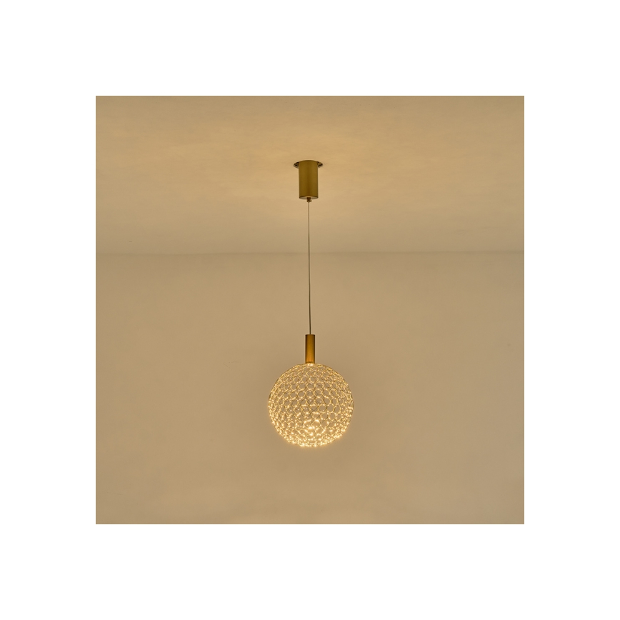 Lámpara LED colgante LED/6,3W/230V 3000K dorado diá. 25 cm