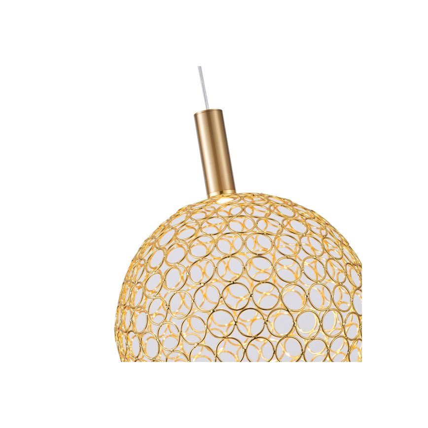Lámpara LED colgante LED/6,3W/230V 3000K dorado diá. 25 cm