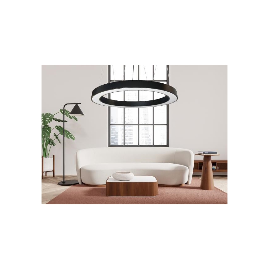 Lámpara LED colgante LED/60W/230V 4000K diá. 120 cm negro