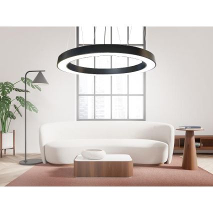 Lámpara LED colgante LED/60W/230V 4000K diá. 120 cm negro