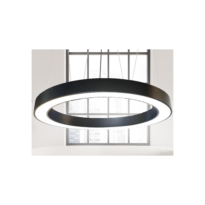 Lámpara LED colgante LED/60W/230V 4000K diá. 120 cm negro