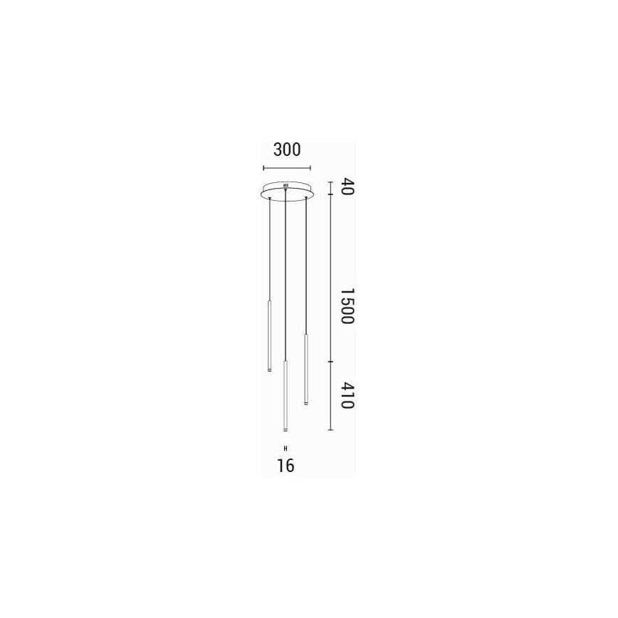 Lámpara LED colgante LED/6W/230V 3000K diá. 30 cm
