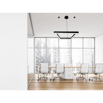 Lámpara LED colgante LED/70W/230V 4000K 100x100 cm negro