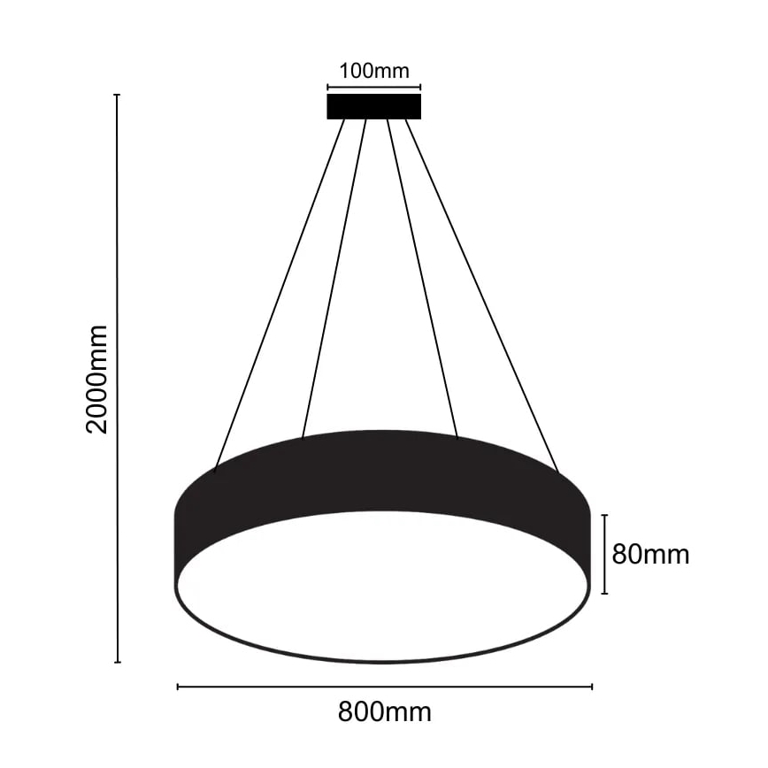Lámpara LED colgante LED/70W/230V 4000K diá. 80 cm