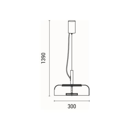 Lámpara LED colgante LED/8W/230V 3000K diá. 30 cm