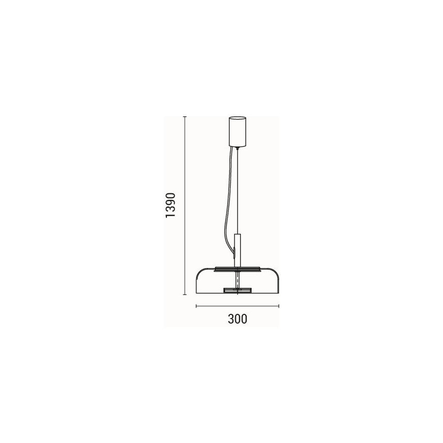 Lámpara LED colgante LED/8W/230V 3000K diá. 30 cm