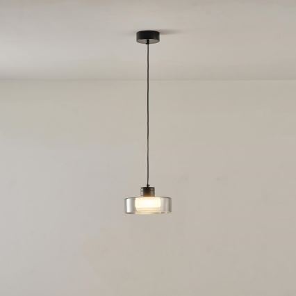Lámpara LED colgante LED/8W/230V 3000K negro/ahumado pr. 20 cm