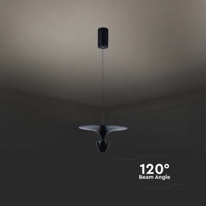 Lámpara LED colgante LED/9W/230V 3000K negro