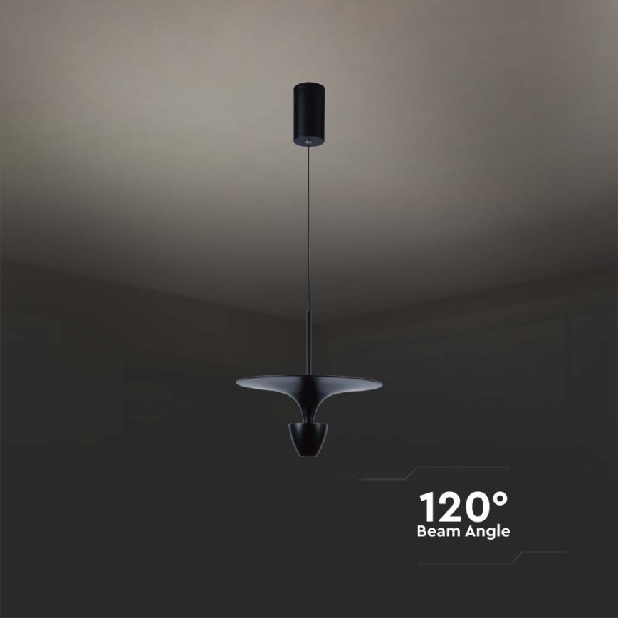 Lámpara LED colgante LED/9W/230V 3000K negro
