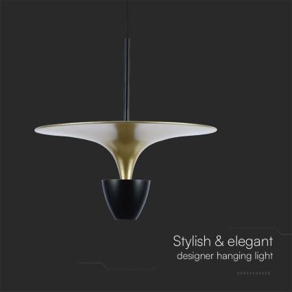Lámpara LED colgante LED/9W/230V 4000K negro/dorado