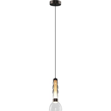 Lámpara LED colgante LUCCO LED/13W/230V diá. 15 cm ahumado