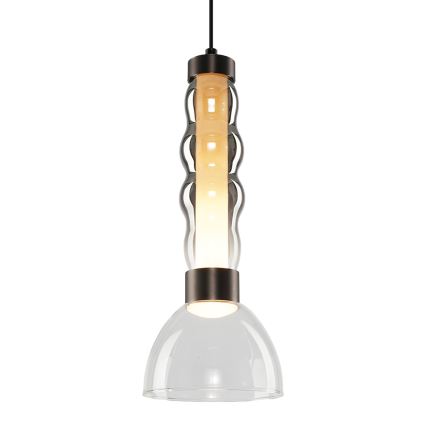 Lámpara LED colgante LUCCO LED/13W/230V diá. 15 cm ahumado
