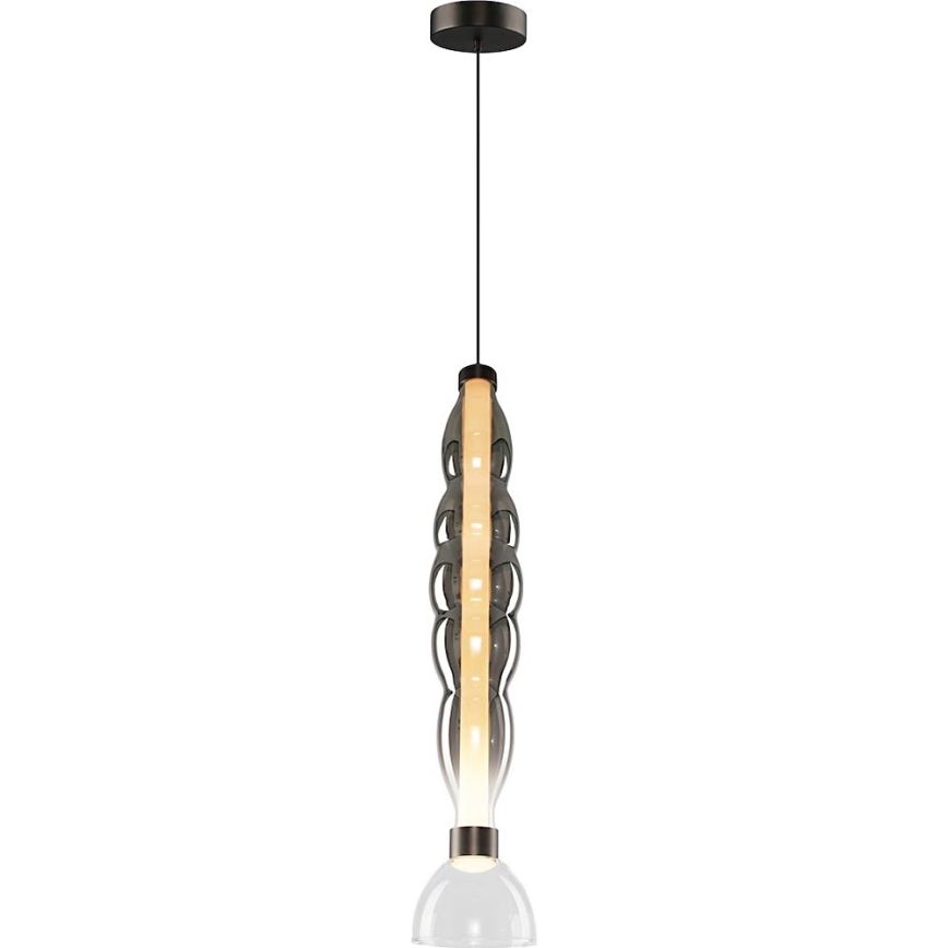 Lámpara LED colgante LUCCO LED/18W/230V diá. 15 cm ahumado
