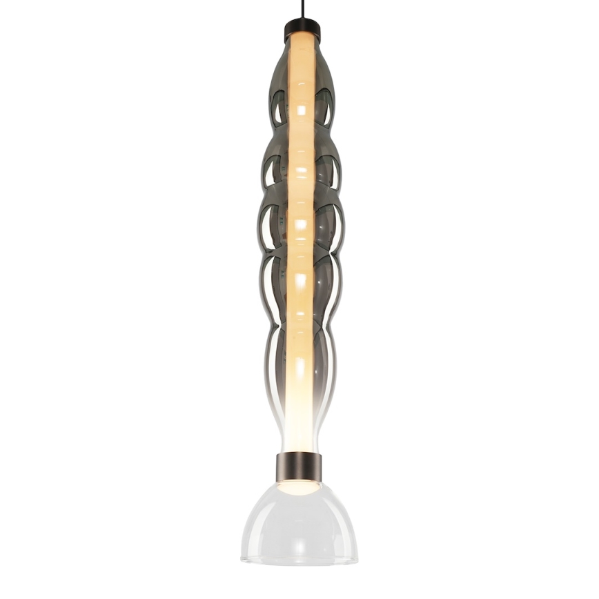Lámpara LED colgante LUCCO LED/18W/230V diá. 15 cm ahumado