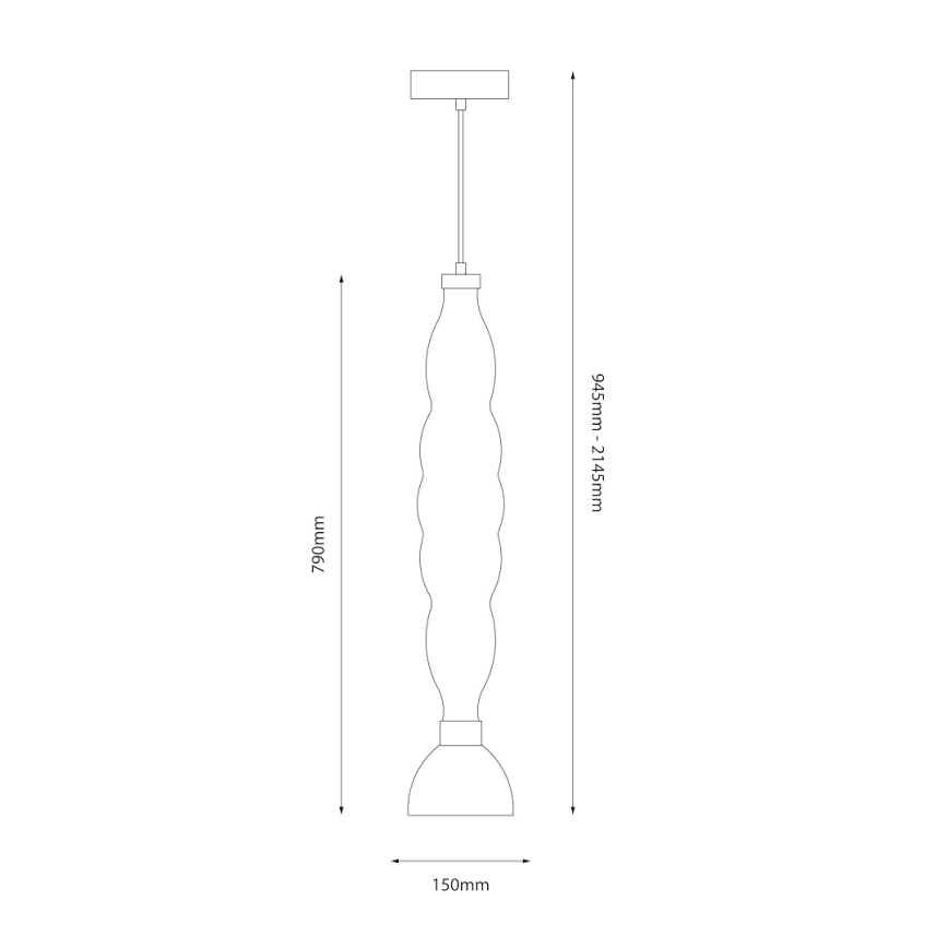 Lámpara LED colgante LUCCO LED/18W/230V diá. 15 cm ahumado