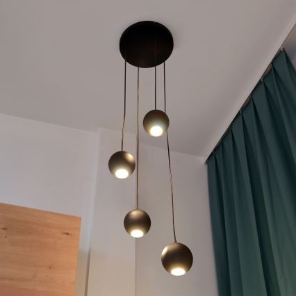 Lámpara LED colgante MIDWAY 4xGU10/4,8W/230V negro