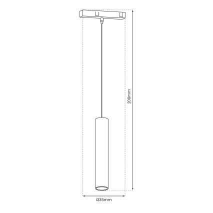Lámpara LED colgante con cable para sistema de riel MAGNETIC TRACK LED/7W/48V
