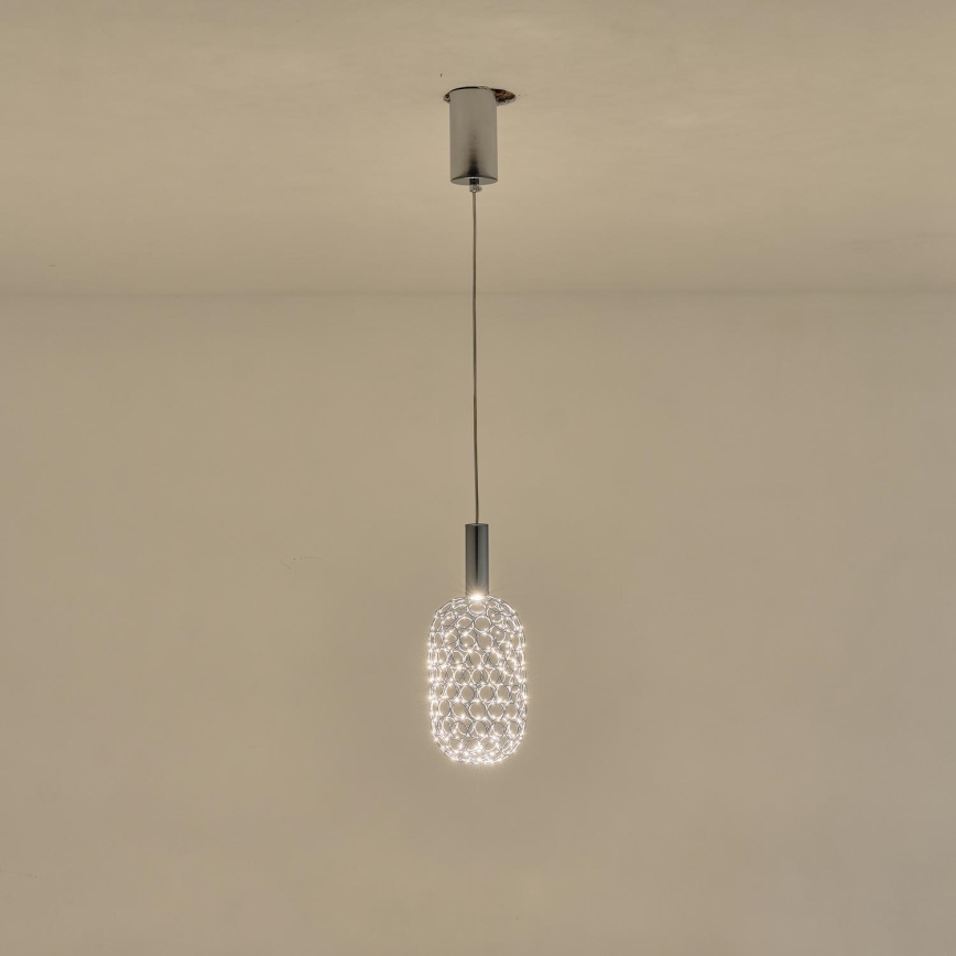 Lámpara LED colgante PERFORATO LED/6,3W/230V 3000K cromo brillante diá. 13 cm