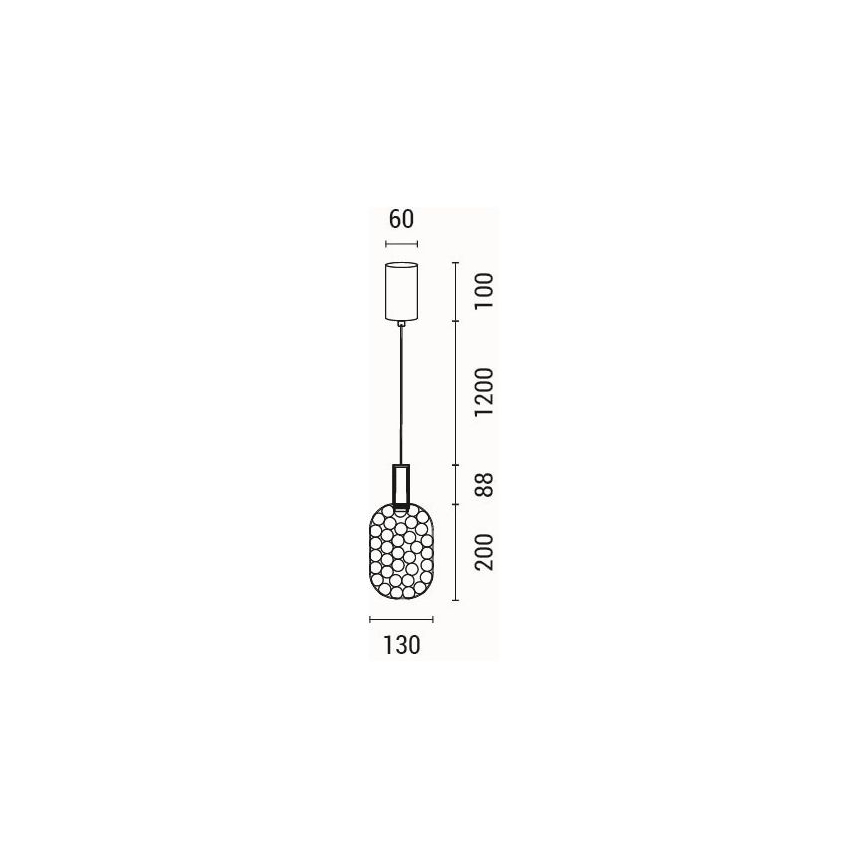 Lámpara LED colgante PERFORATO LED/6,3W/230V 3000K cromo brillante diá. 13 cm