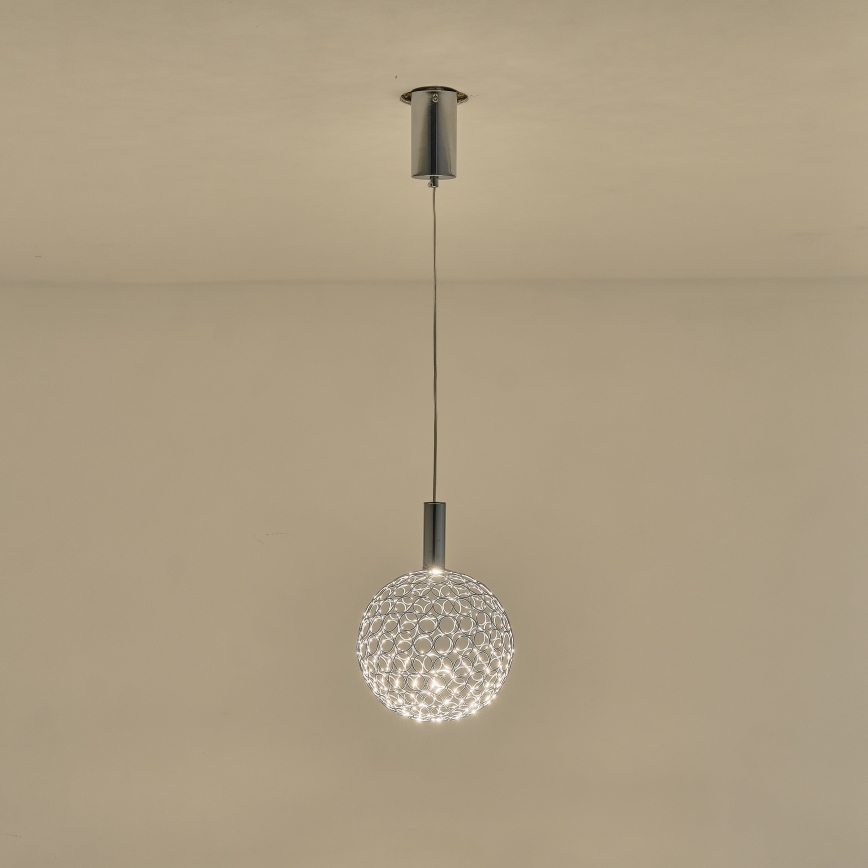Lámpara LED colgante PERFORATO LED/6,3W/230V 3000K cromo brillante diá. 20 cm