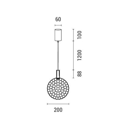 Lámpara LED colgante PERFORATO LED/6,3W/230V 3000K cromo brillante diá. 20 cm