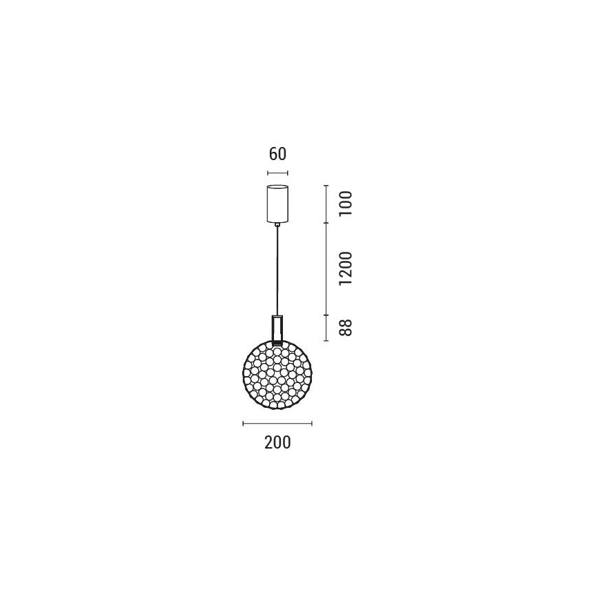 Lámpara LED colgante PERFORATO LED/6,3W/230V 3000K cromo brillante diá. 20 cm