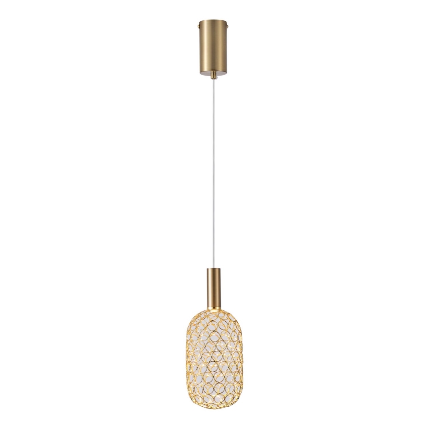 Lámpara LED colgante PERFORATO LED/6,3W/230V 3000K dorado diá. 13 cm