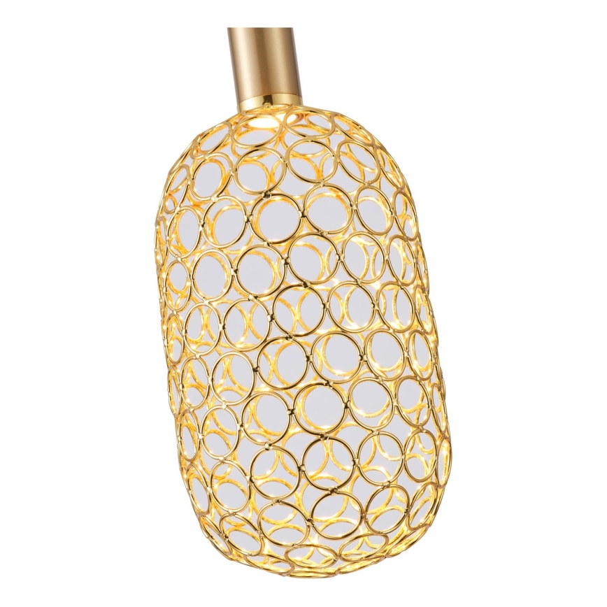 Lámpara LED colgante PERFORATO LED/6,3W/230V 3000K dorado diá. 13 cm