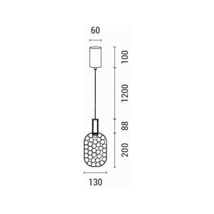 Lámpara LED colgante PERFORATO LED/6,3W/230V 3000K dorado diá. 13 cm