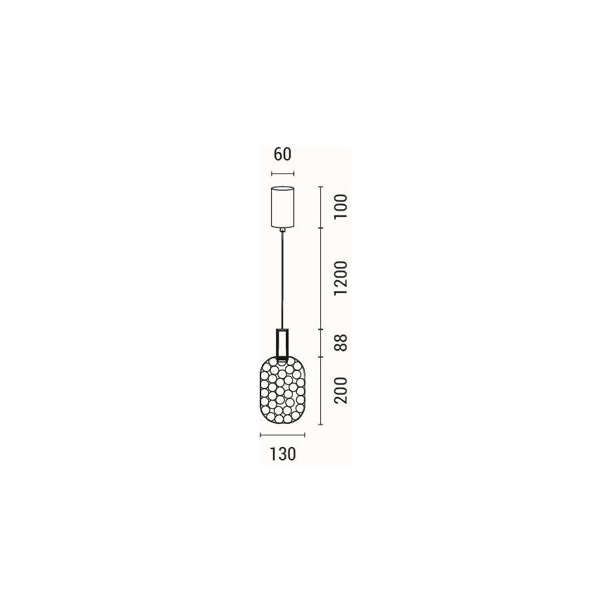 Lámpara LED colgante PERFORATO LED/6,3W/230V 3000K dorado diá. 13 cm