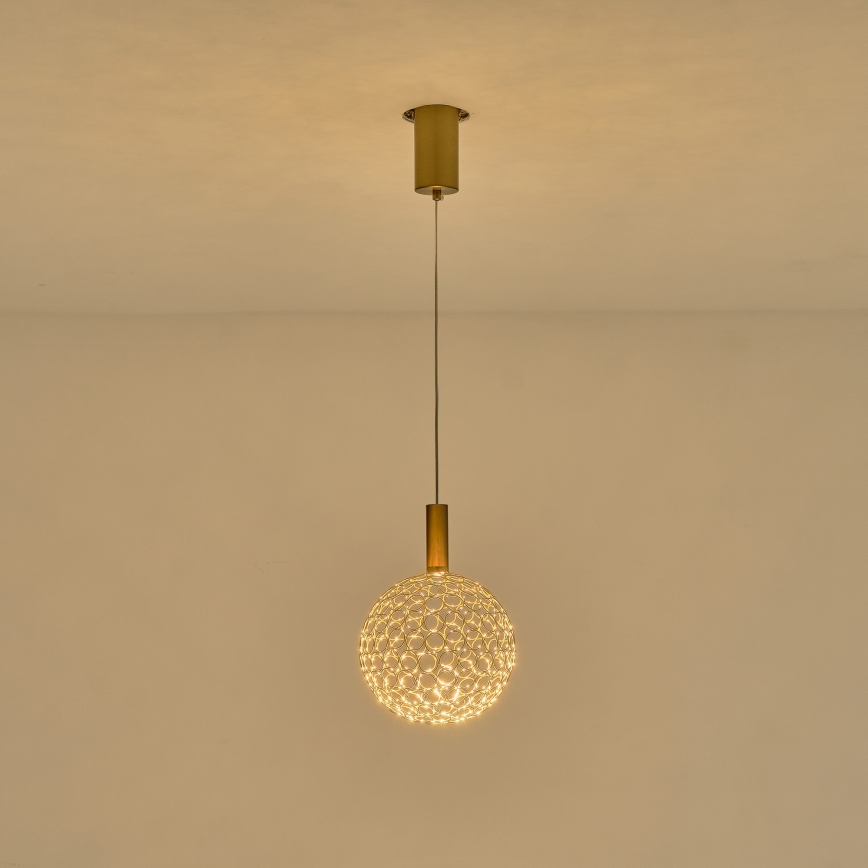 Lámpara LED colgante PERFORATO LED/6,3W/230V 3000K dorado diá. 20 cm
