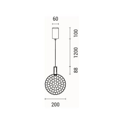 Lámpara LED colgante PERFORATO LED/6,3W/230V 3000K dorado diá. 20 cm